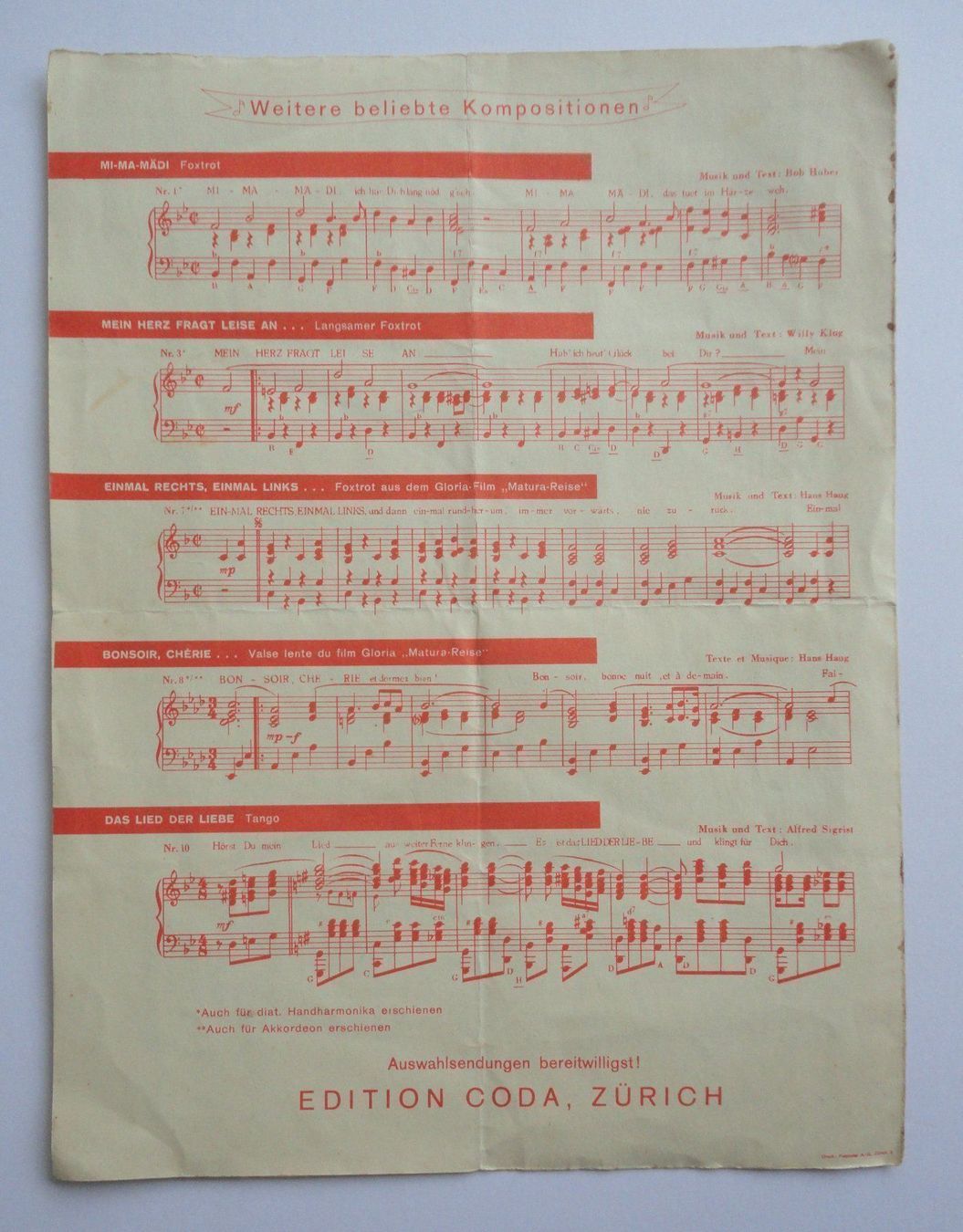 Libri: Texas Swing-Foxtrot; alte Notenbroschüre – Usato da zürich venduto da parts5060 2