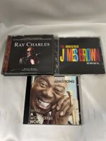 CD-Sammlung: Ray Charles, James Brown, Louis Armstrong