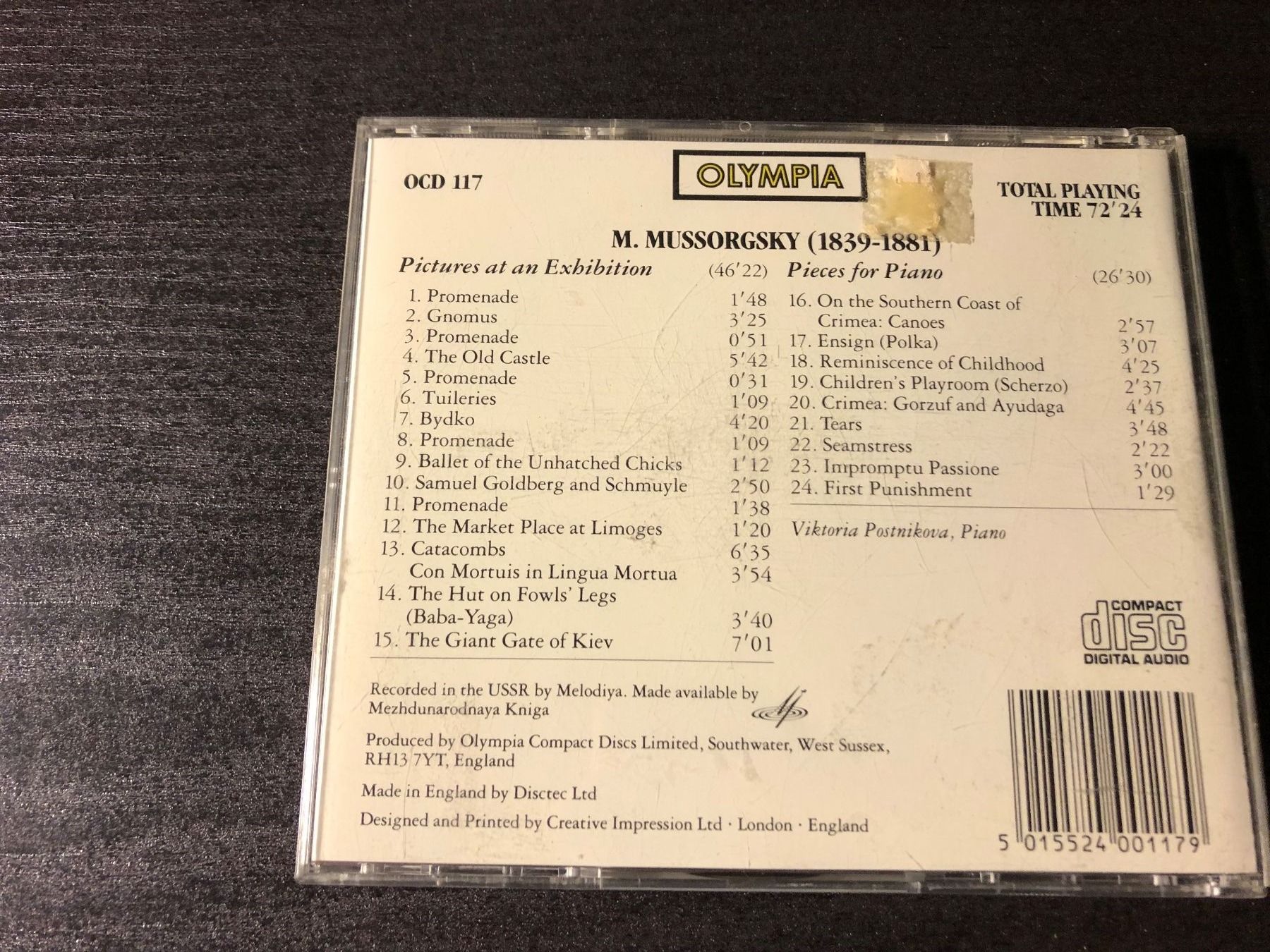 CDs: Mussorgsky: Bilder einer Ausstellung, CD, Klassik – D'occasion à Schübelbach par Dolly990_2 2