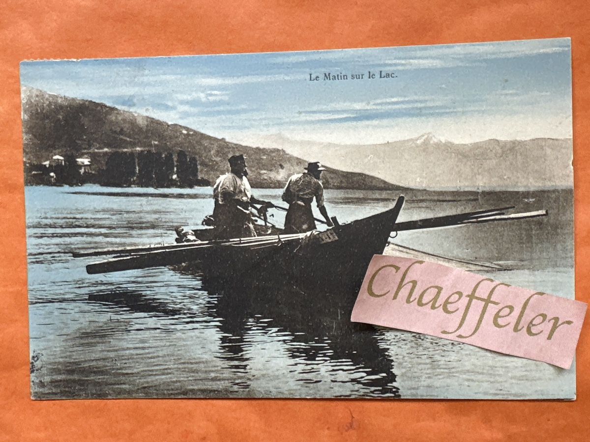 Cartoline postali: 1924 "Le Matin sur le Lac", beschrieben, Top – Usato da Zürich venduto da Chaeffeler
