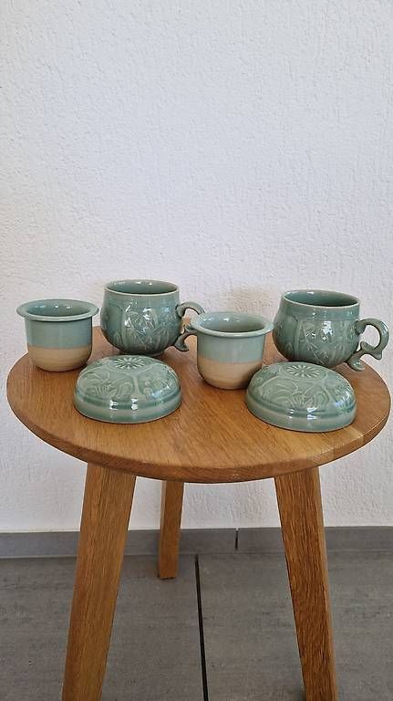 Tazze: Asiatische Teetassen mit Sieb und Deckel – Usato da Wettingen venduto da yyyy81