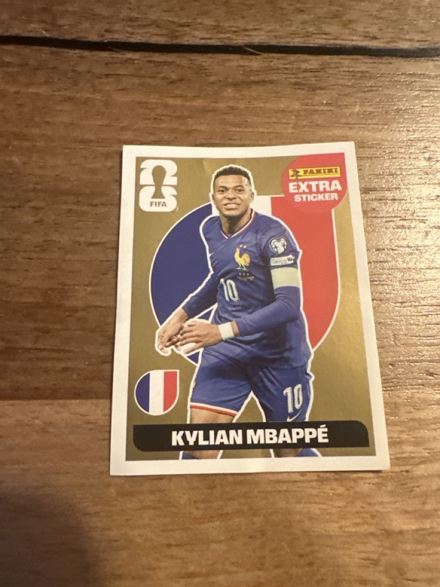 Panini Carte collezionabili: Extra Sticker GOLD Kylian Mbappé Panini 2026 – Nuovo (secondo la descrizione) da Hildisrieden venduto da malamut200 1