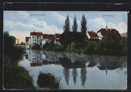 Dornachbrugg, Panorama mit Amtshaus, vom