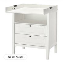 Wickelkommode und Babybett weiss Ikea