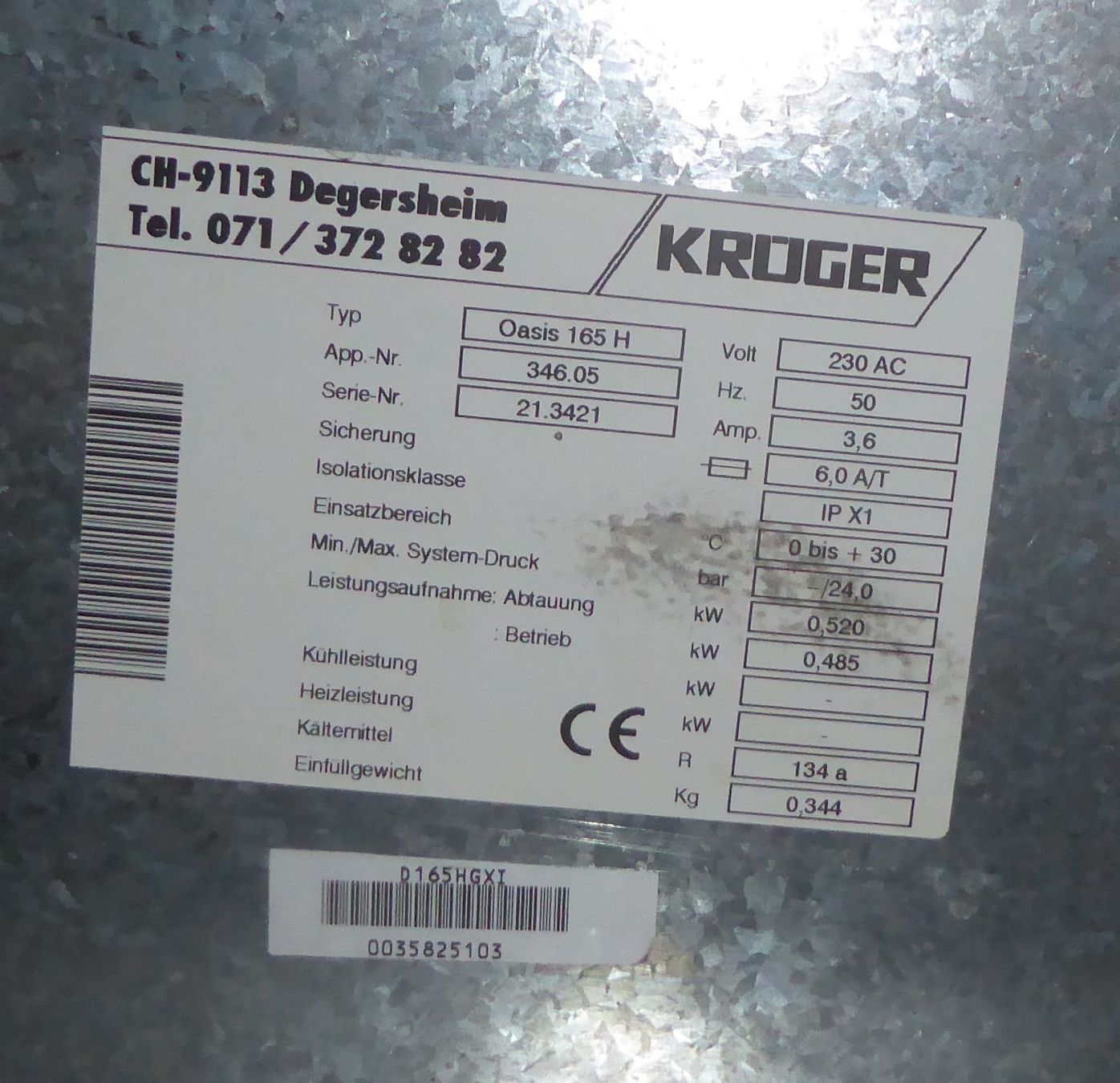 Krüger Luftentfeuchter: Entfeuchter Krüger / Oasis 165 H – Gebraucht aus Männedorf von livesteam 4