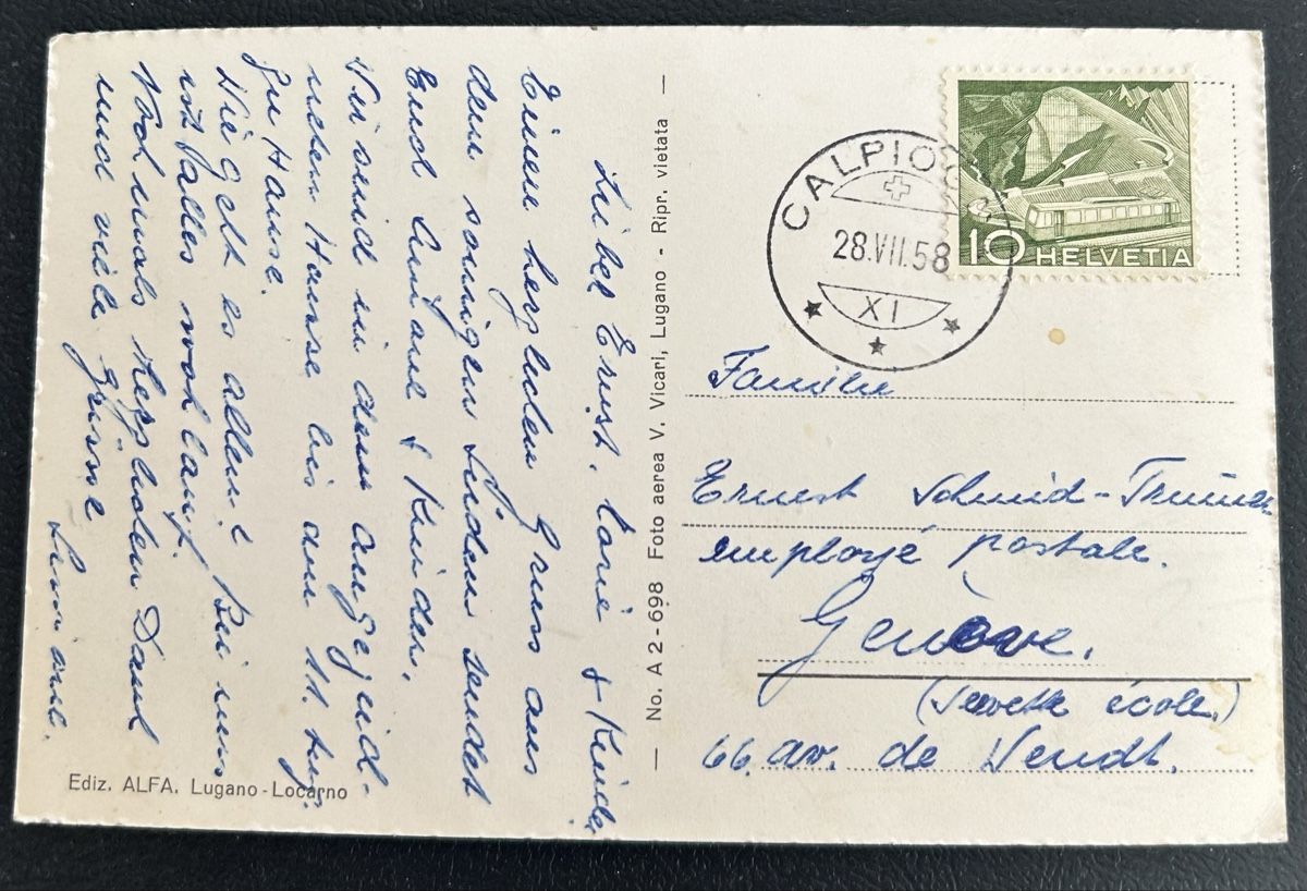 Cartoline postali: Luftaufnahme Calpiogna  – Usato da Horw venduto da Tellbub 1