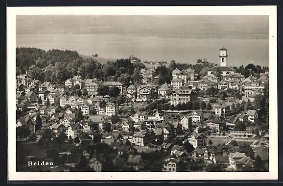 Cartoline postali: Heiden, Teilansicht mit Blick zur Kirche – Usato da Berlin venduto da bartko-reher