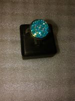 ring edelsthal,,mit hellblau glitzer,,,anti allergisch