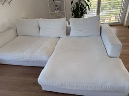 Ecksofa Micasa weiss Stoff gebraucht 