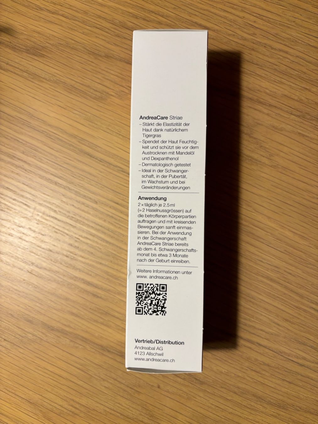 Prodotti di pulizia: AndreaCare Striae Pflege-Creme Schwangerschaftscreme – Nuovo e nell'imballaggio originale da Weissbad venduto da Studently 1