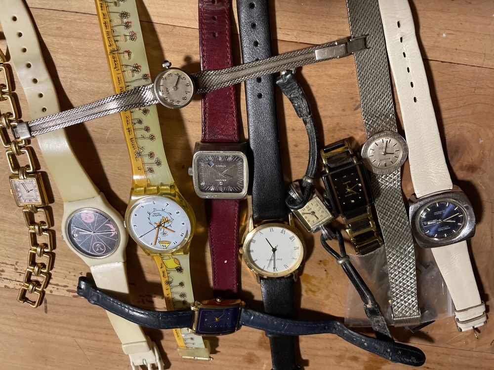 Lot De 45 Petits Cadrans De Montre Ancienne (bronze, Chiffres Romains, 1,3 à 2,2 Cm)
