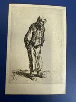 Alte Miniatur Zeichnung von Adrian Van Ostade