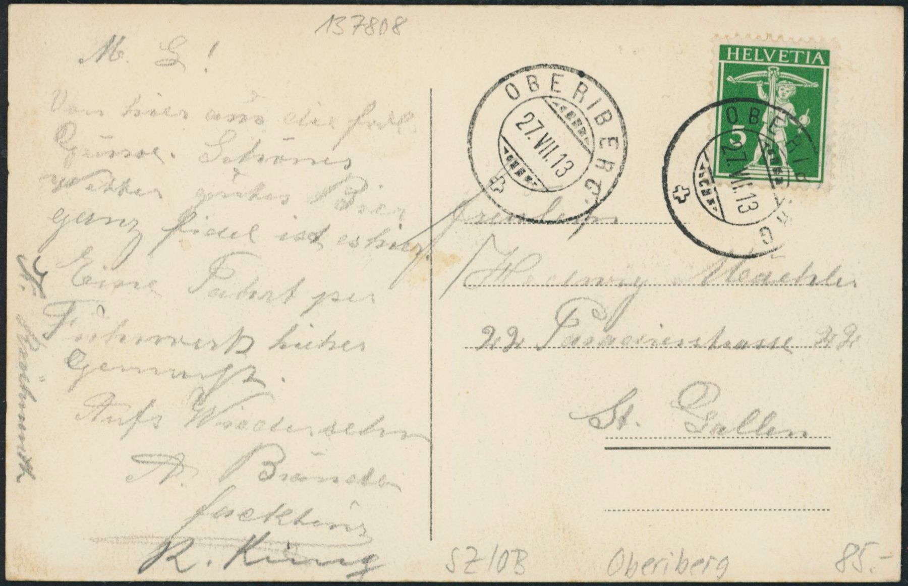 Cartoline postali: SZ Oberiberg – Usato da Schindellegi venduto da dolpitz 1