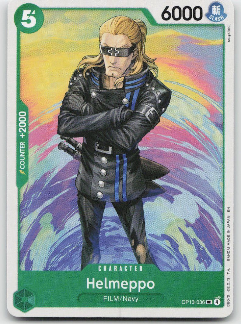 Bandai Sammelbilder & Trading cards: One Piece Helmeppo OP13-036 UC – Gebraucht aus Lugano von VlaseCard
