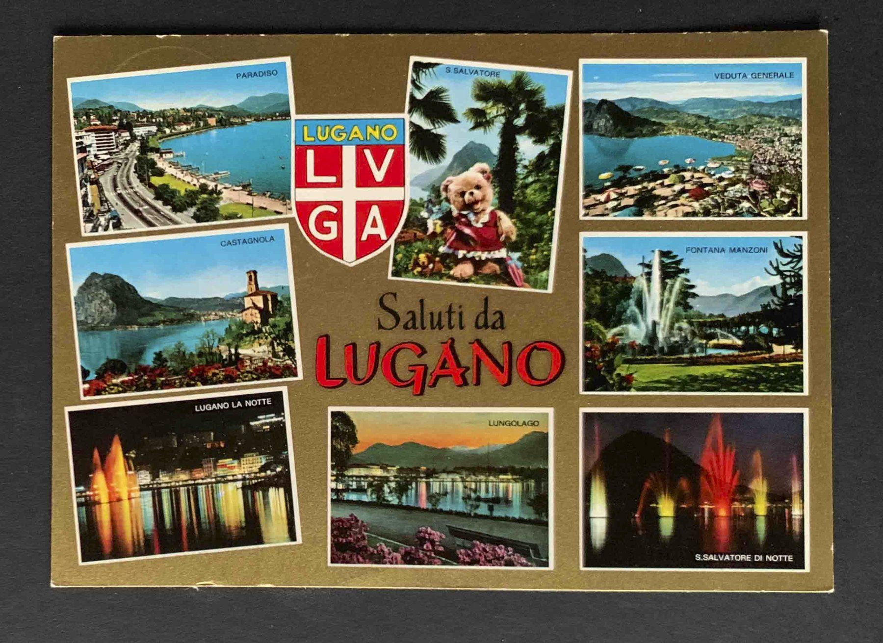Cartoline postali: AK Saluti da Lugano – Usato da Goldau venduto da artelier1