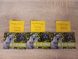 3 FL-Cryptobriefmarken Nr. 10 - Kappe türkis-violett+orange