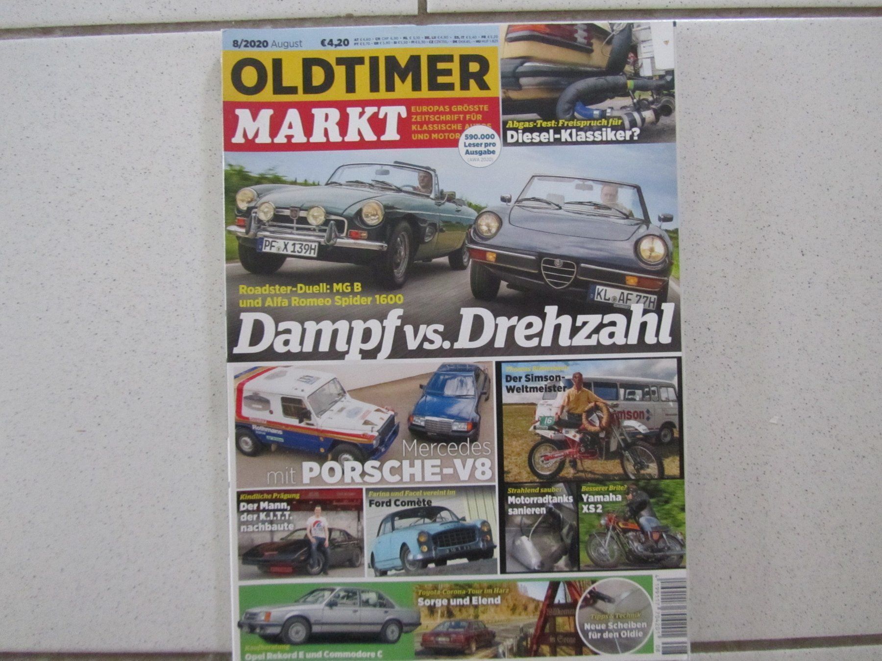 Riviste & Magazine: Oldtimer Markt - Automagazin Deutschland August 2020 – Usato da Weiningen ZH venduto da dietsch57