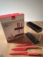 Kuhn Rikon Colori+ Knife Block Set - 4 Piece - Red 🔥🔪