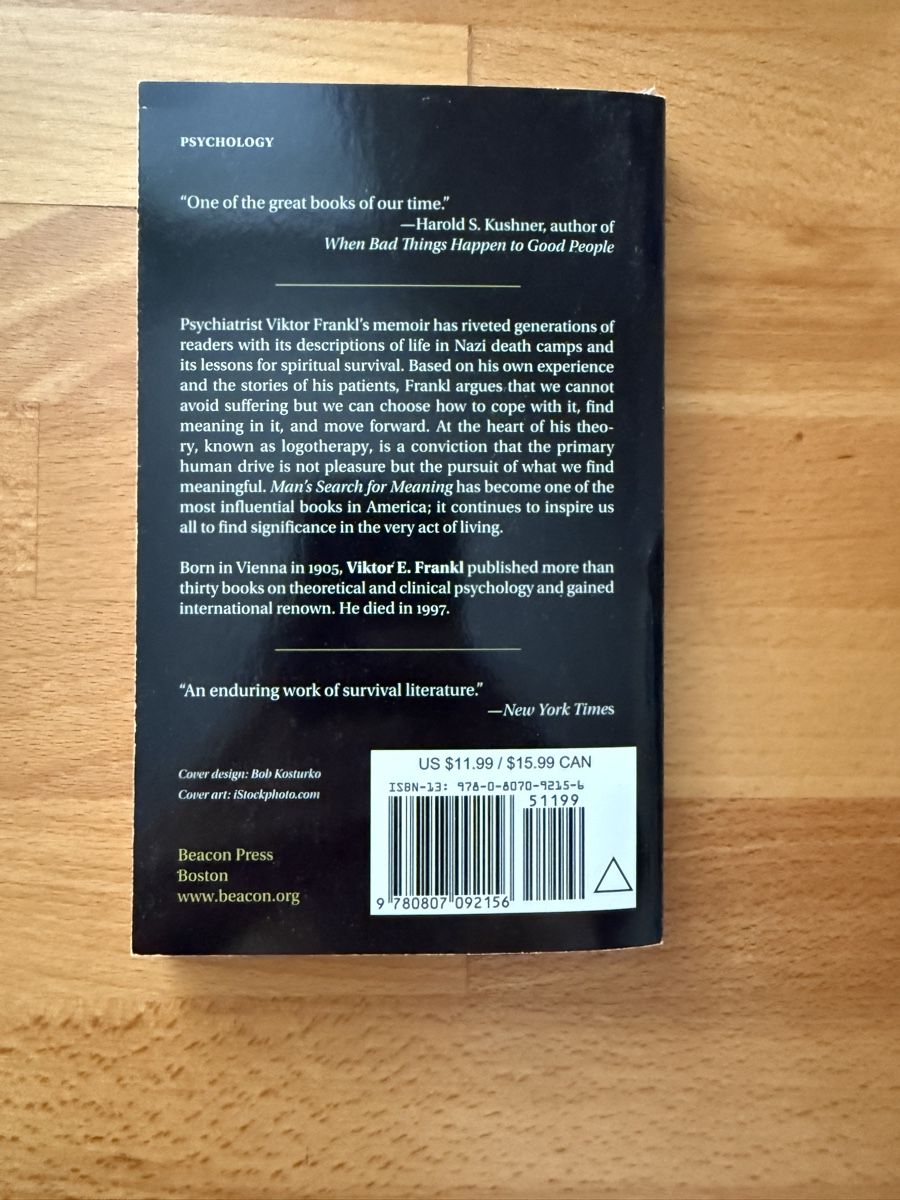 Livres: Man's Search for Meaning Viktor E. Frankl Book – D'occasion à Zürich par Eb_ 1