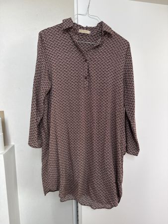 VicVia Bluse Gr. XL, Braun/rot gemustert
