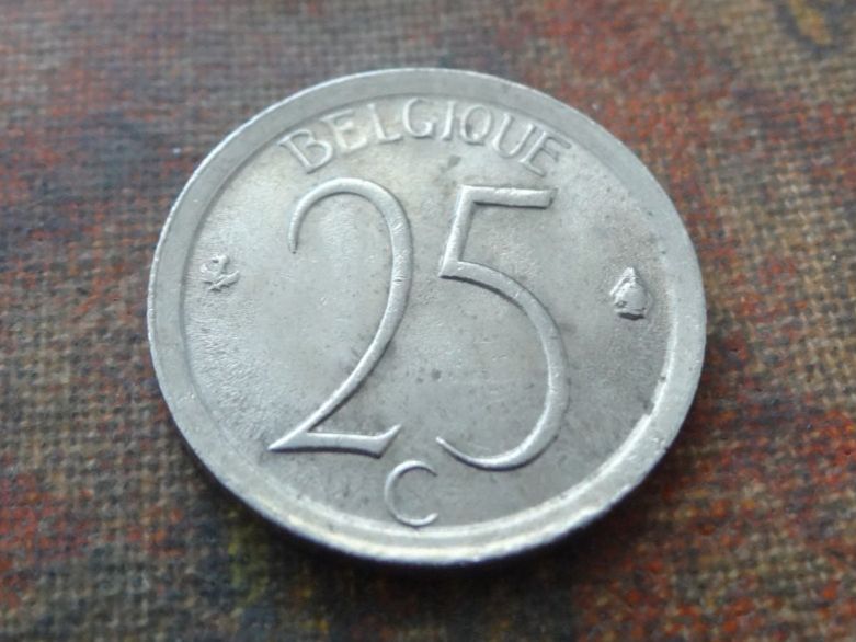 Tutti le monete: BELGIQUE  25  Centimes  1973 – Usato da Romanel-sur-Lausanne venduto da Swift13 1