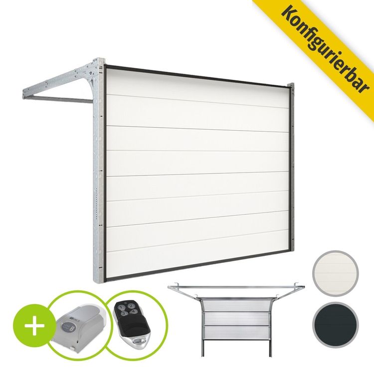 Garagentor 2375x2000mm + Motor & Handsender Rolltor weiss | Kaufen auf ...