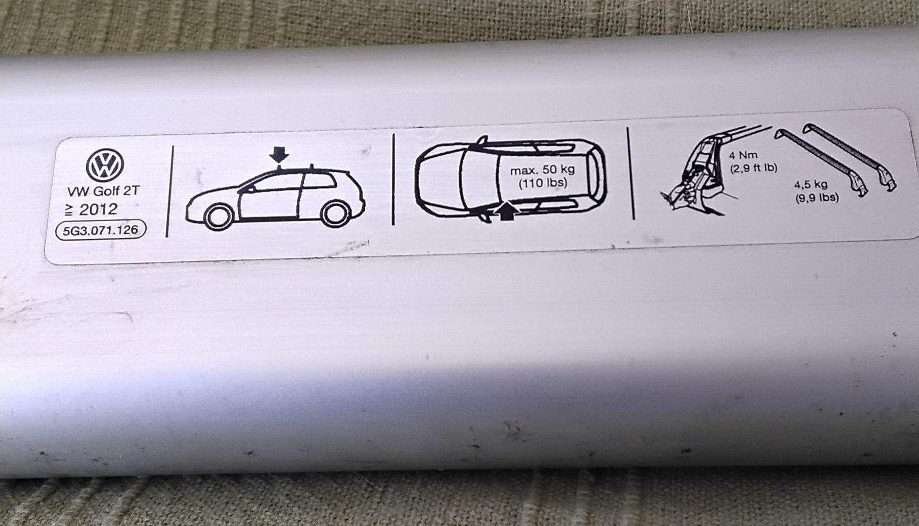VW Barres de toit: Dachträger VW Golf 7 – D'occasion à Rupperswil par Joggi023 1