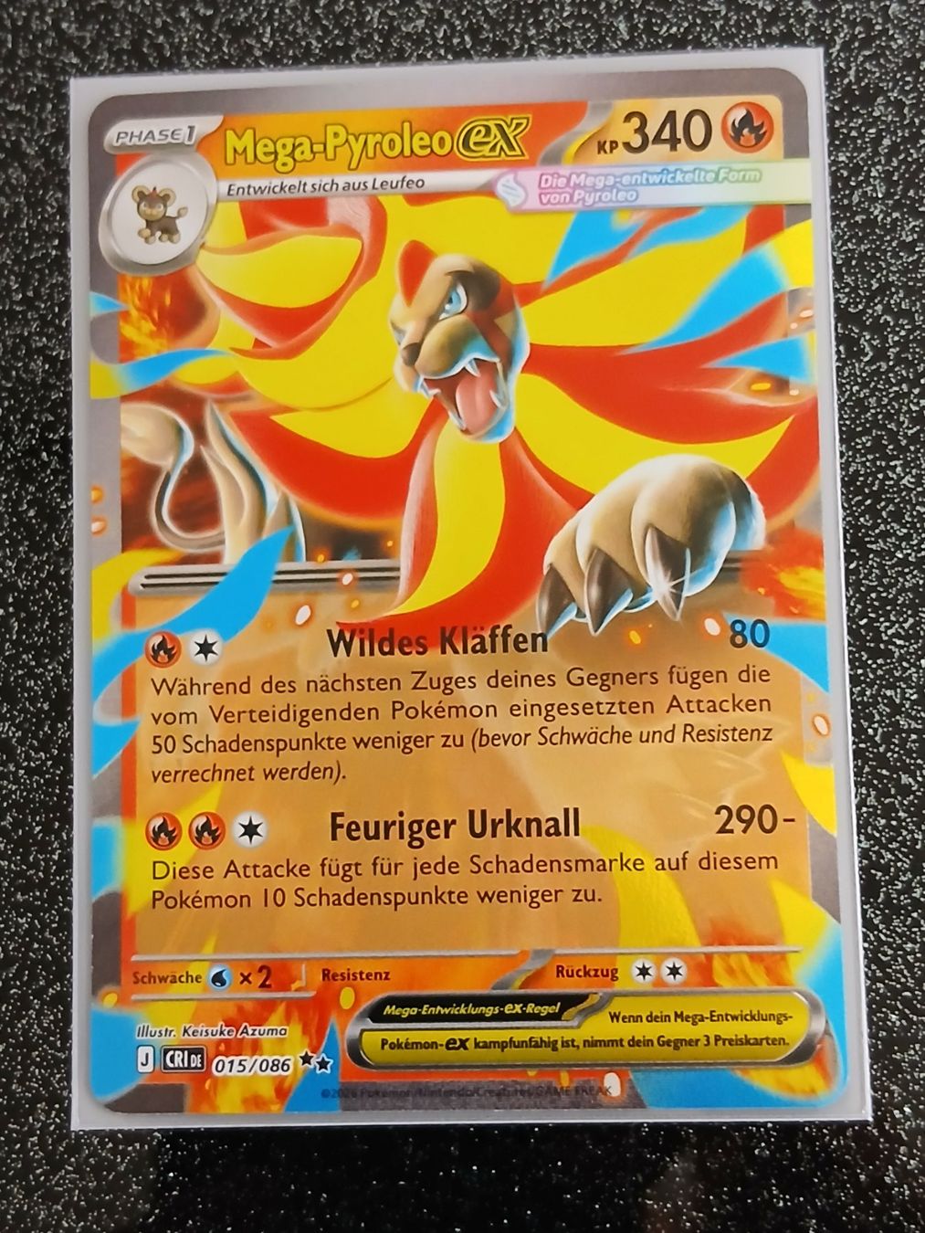 Pokémon Sammelbilder & Trading cards: Wachsendes Chaos / Mega-Pyroleo ex 015/086 DE – Gebraucht aus Zug von Vorphalak