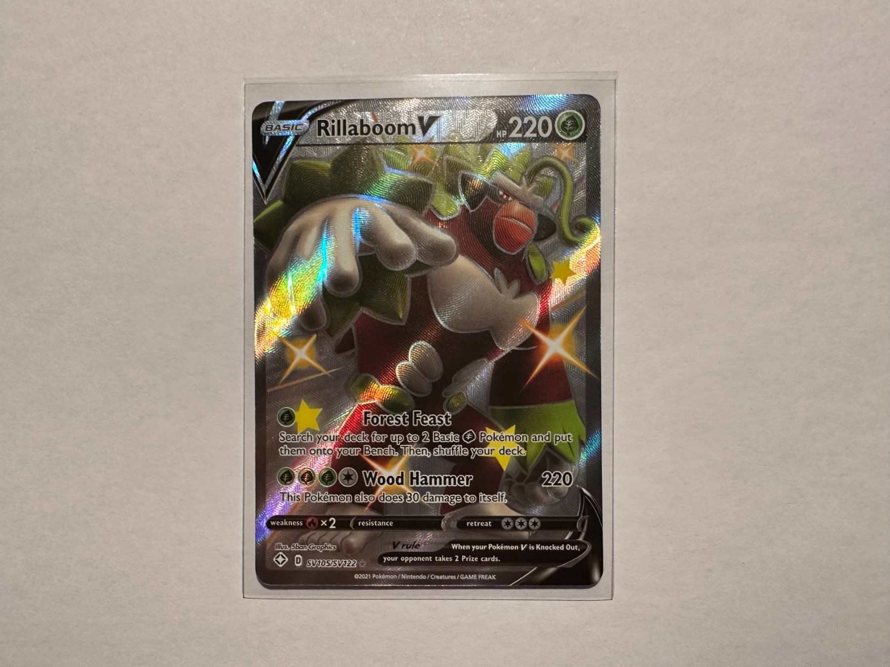 Pokémon Sammelbilder & Trading cards: Rillaboom V Shiny Shining Fates EN – Gebraucht aus Hagendorn von Pokecollectorch