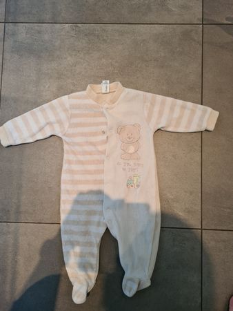 Baby Strampler Baby Club beige gestreift Grösse 74