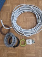 Diverse Kabel und Schweizer Steckdose