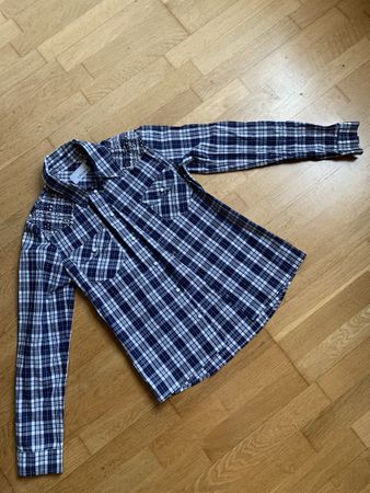 Crown Hemd Gr. 34 Kariert mit Nieten. Neu.