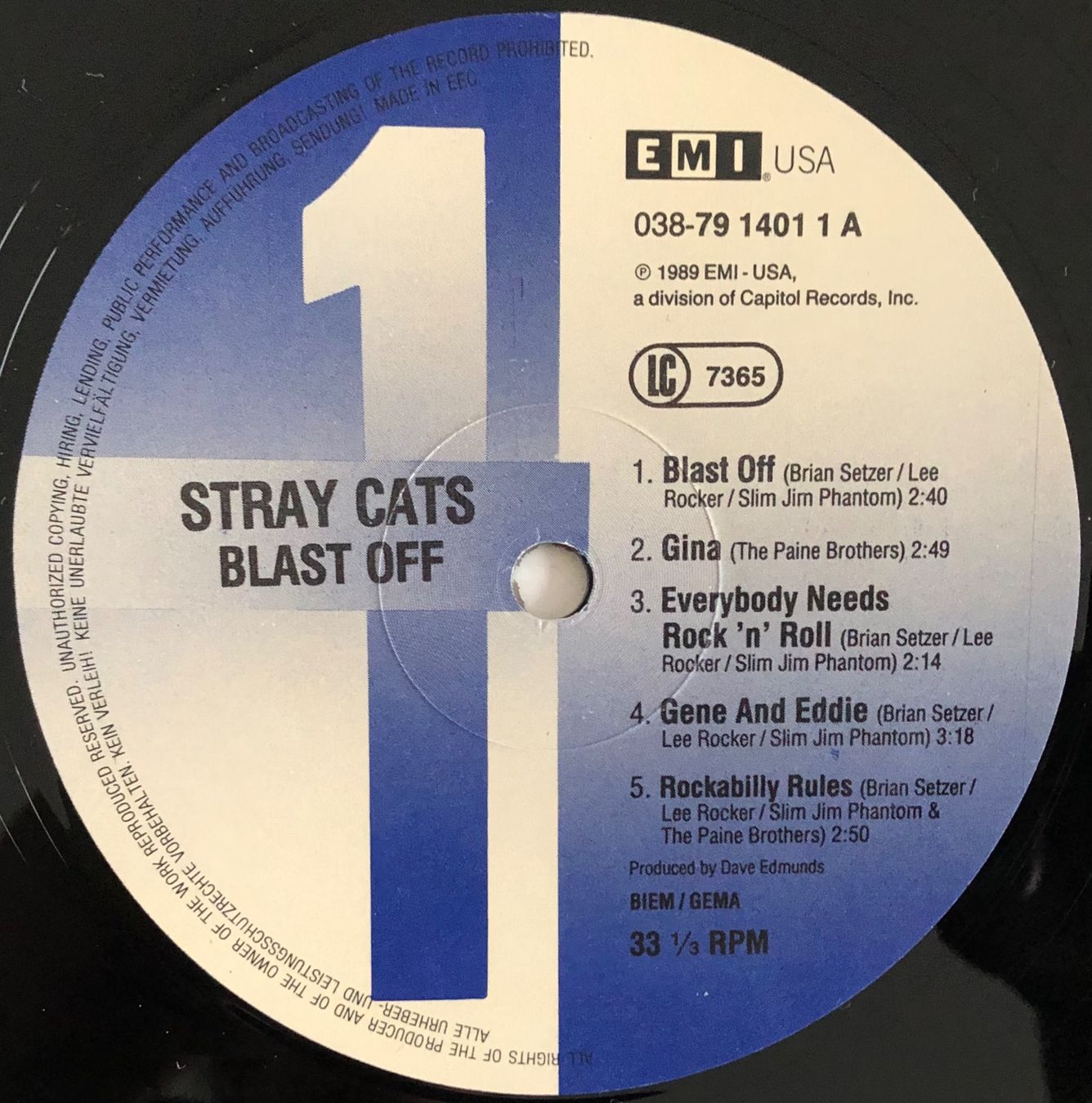 Vinyles: STRAY CATS - BLAST OFF ! – D'occasion à Poliez-Pittet par Newtown-Records 2