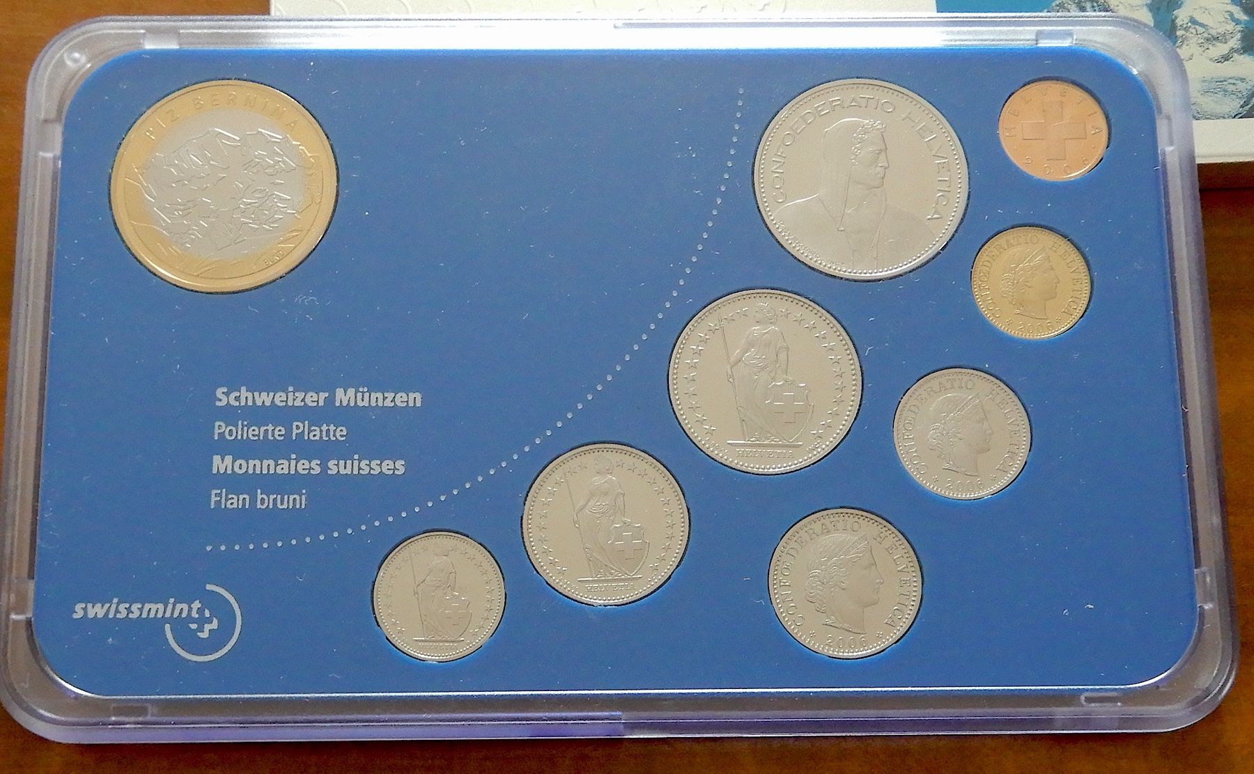Tutti le monete: Münzensatz Schweiz 2006, PP Bernina – Nuovo e nell'imballaggio originale da Luzern venduto da Johann7 3