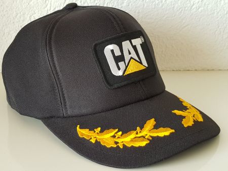 Caterpillar Hut Cap Mütze CAT Maschinen Motor schwarz gold
