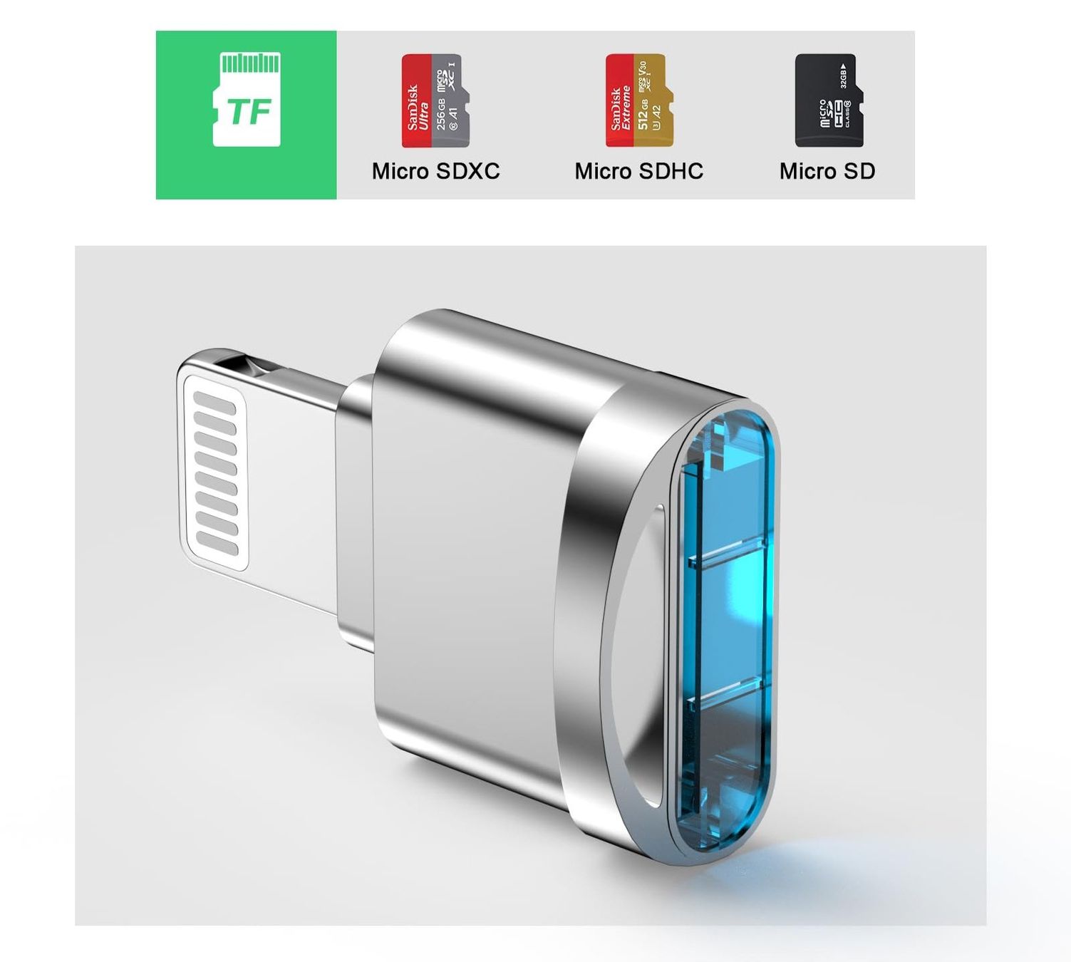 Unità & Adattatore: iPhone / iPad MicroSD Kartenlesegerät mit Lightning Stecker – Nuovo e nell'imballaggio originale da Uster venduto da -FPS- 2