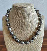 Tahitiperlencollier, barocke Form, 12 - 14mm