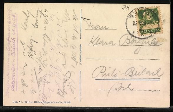 Cartoline postali: Bülach, Schaffhauserstrasse mit Gesch – Usato da Berlin venduto da bartko-reher 1