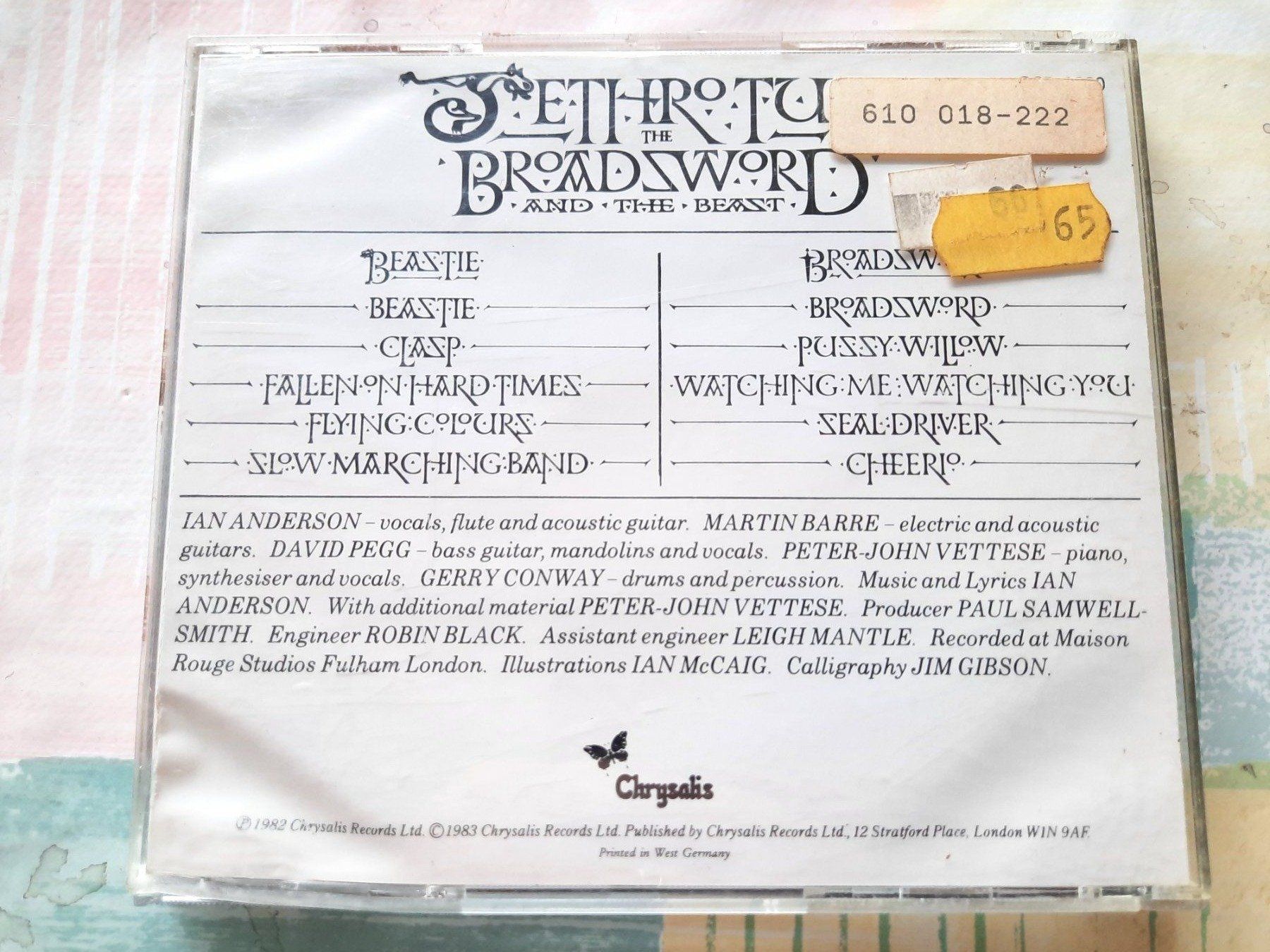 CDs: CD Jethro Tull - The Broadsword and the beast – D'occasion à Pully par bro_n52j 2