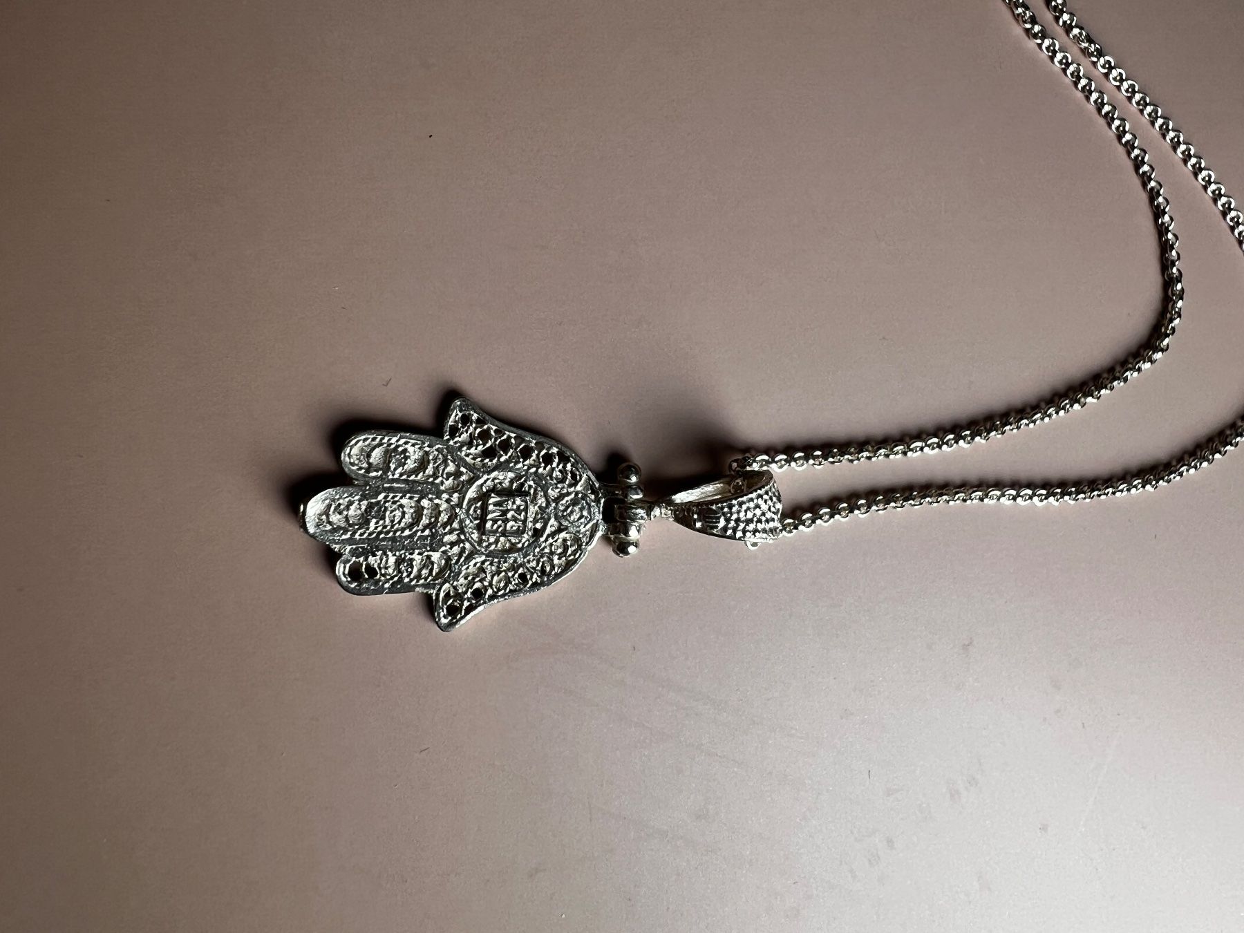 Catenine: Halskette inkl. Hand Fatima silber 925 – Usato da Zürich venduto da C.Bir 2