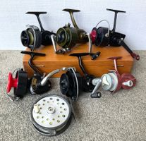 🔴 7x vintage Angelrollen div. Hersteller – 60er 70er Jahre