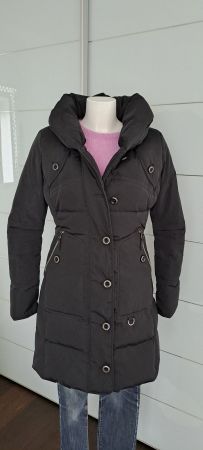 Exklusiver MEXX Daunenmantel Winterjacke satinschwarz Gr. 36