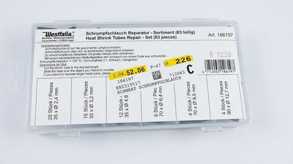 Tubi & Tubi flessibili: Schrumpfschlauch - Box Sortiment – Nuovo e nell'imballaggio originale da Jegenstorf venduto da Bracher_Store