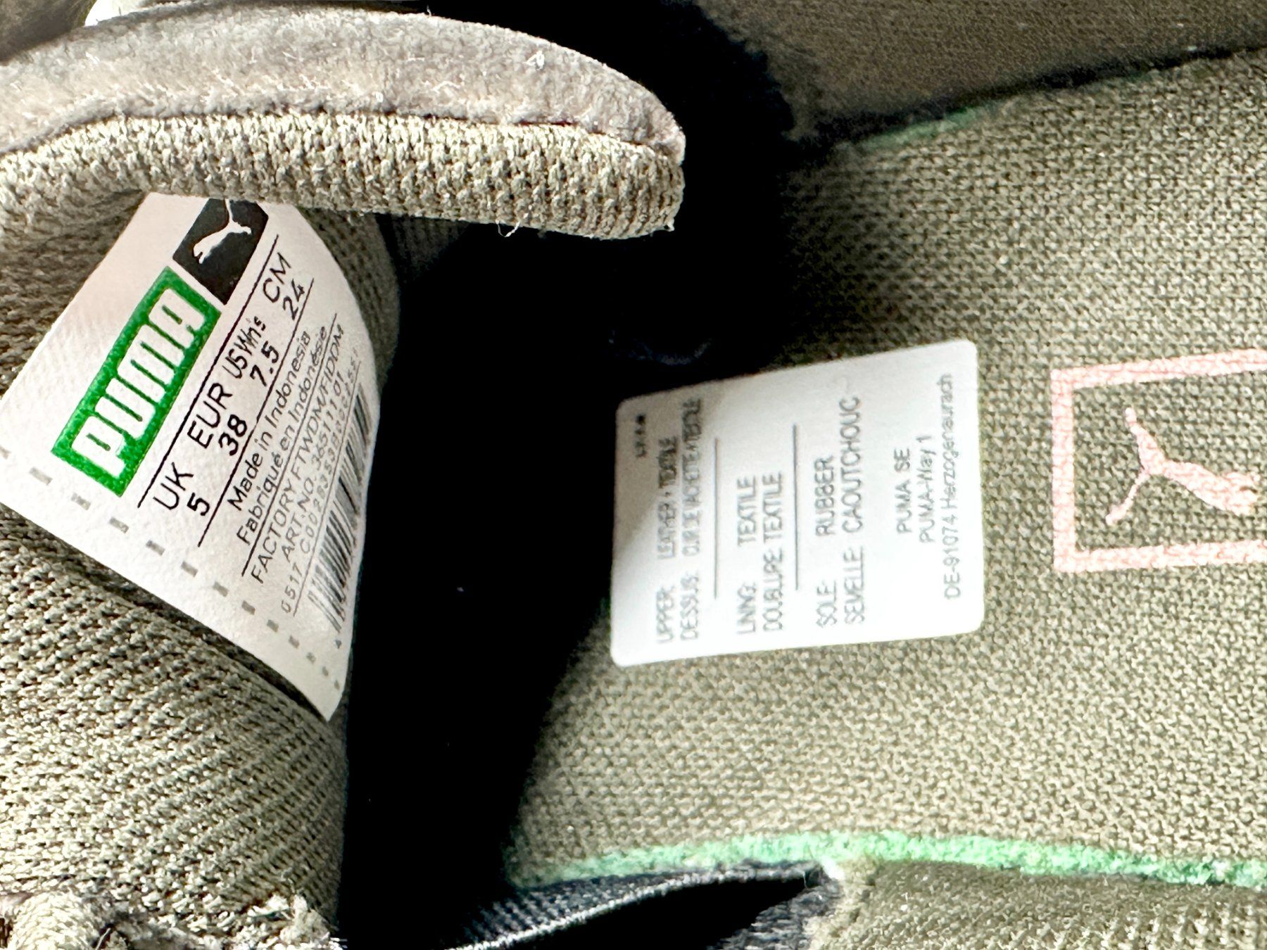 Puma Scarpe da donna: Puma Suede Heart olive. Pointure 38 – Usato da Morges venduto da magicle 1