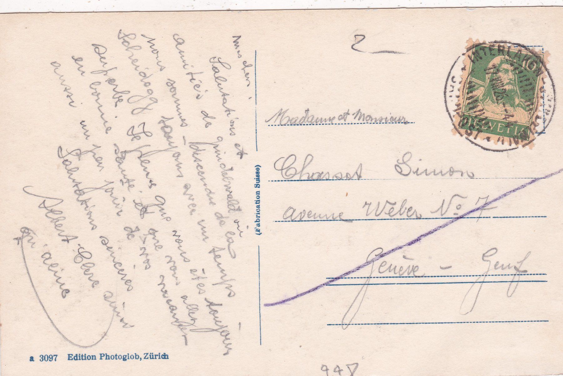 Ansichtskarten: Grindelwald 1926 – Gebraucht aus Herisau von Lisegrat2008 1