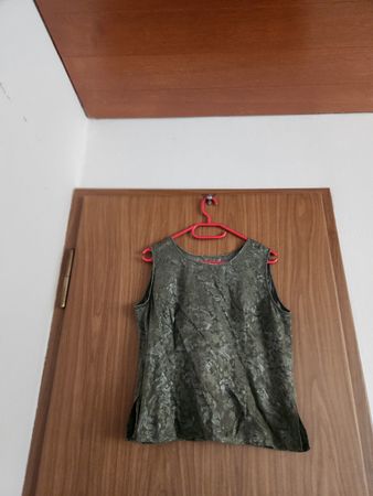 Haut en soie femme vert taille XL