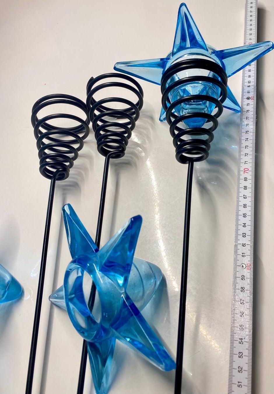 Alle Dekorationen: 3er Set blaue Gartenstecker mit Glasstern – Gebraucht aus Krauchthal von SamsPuce 4