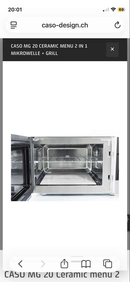 Elettrodomestici da cucina: Caso Mikrowelle MG20 Ceramic Menu 2in1 – Nuovo (secondo la descrizione) da Kerzers venduto da Butterflyer05 4
