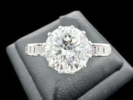 Solitär Diamant 2.38ct Ring PT950 Gr 59 Zerti SSEF *S1766