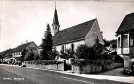 Stein (Aargau). Kirche, Autogarage (Esso)